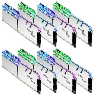 Memorie RAM G.Skill  Royal Series - DDR4 - kit - 128 GB: 8 x 16 GB - DIMM 288-pin - 3600 MHz / PC4-28800 - unbuffered