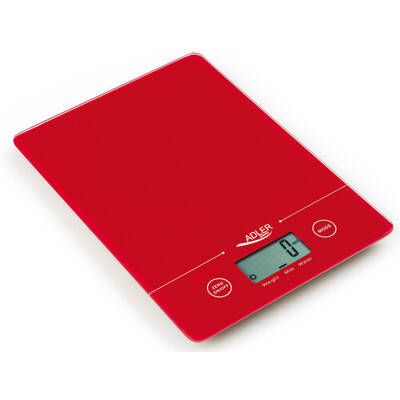 Adler AD 3138 Electronic kitchen scale Red Countertop Rectangle