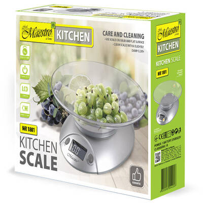 Feel-Maestro MR1801 kitchen scale Grey Countertop Round Electronic kitchen scale