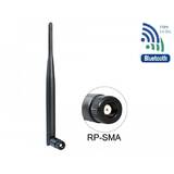 Antena DELOCK WLAN 802.11 ac/a/h/b/g/n RP-SMA tată 5 dBi, omnidirecţional, cu articulaţie neagră