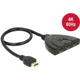 18600, Comutator HDMI UHD 3 intrări HDMI > 1 ieşire HDMI 4K cu cablu integrat 50 cm