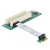 41341, Riser card PCI Express x1 > 2x PCI 32Bit 5 V with flexible cable 9 cm left insertion riser card