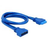 DELOCK 82943, USB 3.0 Pin Header - USB extension cable - 19 pin USB 3.0 header to 19 pin USB 3.0 header - 45 cm