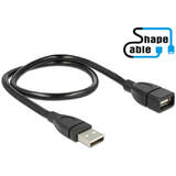 DELOCK 83499, ShapeCable - USB extension cable - USB to USB - 50 cm