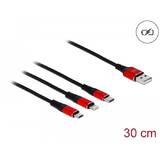 DELOCK 85891, 3 in 1 charge-only cable - 30 cm