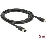DELOCK 82577, IEEE 1394 cable - 6 pin FireWire to 4 pin FireWire - 2 m