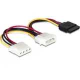 DELOCK 60103, power cable - SATA power to 4 pin internal power - 10 cm