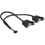 DELOCK 84832, USB internal to external cable - 10 pin USB header to USB - 25 cm