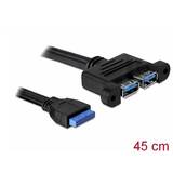 82941, USB 3.0 Pin Header - USB internal to external cable - 19 pin USB 3.0 header to USB Type A - 45 cm