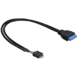 DELOCK 83791, USB internal cable - 19 pin USB 3.0 header to 9 pin USB header - 45 cm