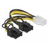 DELOCK 85452, power cable - 6 pin PCIe power to 8 pin PCIe power (6+2) - 15 cm
