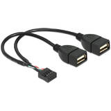 DELOCK 83292, USB internal to external cable - USB to 9 pin USB header - 20 cm