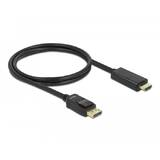 DELOCK 82586 Cablu DisplayPort 1.1 tată > High Speed HDMI-A tată pasiv 1 m negru