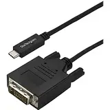 Adaptor StarTech CDP2DVI3MBNL, 10ft (3m) USB C to DVI Cable - 1080p USB Type-C to DVI-Digital Video Display Adapter Monitor Cable - Works w/ Thunderbolt 3 - external video adapter - VIA/VLI - VL100 / Parade - PS171 - black