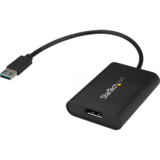 USB32DPES2, USB 3.0 to DisplayPort Adapter - 4K 30Hz - External Video & Graphics Card - Dual Monitor Display Adapter - Supports Windows (USB32DPES2) - external video adapter - MCT T6-688L - black