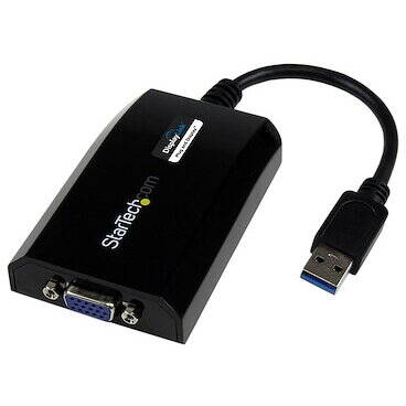 Adaptor StarTech USB32VGAPRO, USB 3.0 to VGA Display Adapter 1920x1200 1080p, DisplayLink Certified, Video Converter w/ External Graphics Card - Mac & PC (USB32VGAPRO) - external video adapter - DisplayLink DL-3100N - 512 MB - black