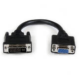Adaptor StarTech DVIVGAMF8IN, 8in DVI to VGA Cable Adapter - DVI-I Male to VGA Female Dongle Adapter (DVIVGAMF8IN) - VGA adapter - 20 cm