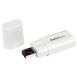 Adaptor StarTech ICUSBAUDIO, USB to Stereo Audio Adapter Converter - USB stereo Adapter - USB External sound Card - Laptop sound Card (ICUSBAUDIO) - sound card