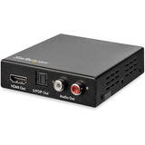 Adaptor StarTech HD202A, HDMI Audio Extractor - 4K 60Hz - HDMI Audio De-embedder - HDR - Toslink Optical Audio - Dual RCA Audio - HDMI Audio (HD202A) - HDMI audio signal extractor