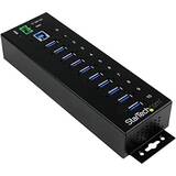 10 Port USB 3.0 Hub - Industrial Grade - ESD/Surge Protection - Powered & Mountable USB Expander Hub (ST1030USBM) - hub - 10 ports