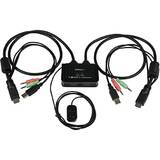 2 Port USB HDMI Cable KVM Switch with Audio and Remote Switch - USB Powered KVM with HDMI - Dual Port HDMI KVM Switch (SV211HDUA) - KVM / audio switch - 2 ports