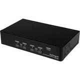 Hub USB StarTech 4 Port DisplayPort KVM Switch w/ Audio - USB, Keyboard, Video, Mouse, Computer Switch Box for 2560x1600 DP Monitor (SV431DPUA) - KVM / audio / USB switch - 4 ports