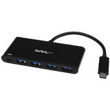 ST4200MINIC, 4 Port USB C Hub with 4x USB Type-A (USB 3.0 SuperSpeed 5Gbps) - 60W Power Delivery Passthrough - Portable C to A Adapter Hub - hub - 4 ports