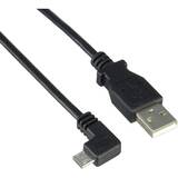  Left Angle Micro USB Cable - 1 ft / 0.5m - 90 degree - USB Cord - USB Charger Cable - USB to Micro USB Cable (USBAUB50CMLA) - USB cable - 50 cm