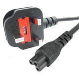 PXTNB3SUK2M,  2m Laptop Power Cord 3 Slot for UK BS1363 to C5 Clover Leaf - power cable - 2 m