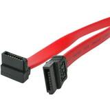 StarTech  SATA to Left Angle SATA Serial ATA Cable - SATA cable - Serial ATA 150/300/600 - SATA (R) to SATA (R) - 1 ft - left-angled connector - red - SATA12LA1 - SATA cable - 30 cm