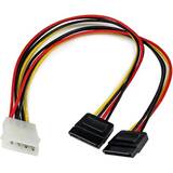  PYO2LP4SATA, 12in LP4 to 2x SATA Power Y Cable Adapter - Molex to to Dual SATA Power Adapter Splitter - power adapter