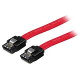 StarTech  18in Latching SATA Cable - SATA cable - Serial ATA 150/300/600 - SATA (R) to SATA (R) - 1.5 ft - latched - red - LSATA18 - SATA cable - 46 cm