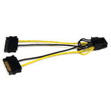 StarTech  SATPCIEX8ADP, 6in SATA Power to 8 Pin PCI Express Video Card Power Cable Adapter - SATA to 8 pin PCIe power - power cable - 15 cm