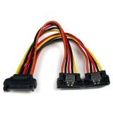 PYO2LSATA,  6in Latching SATA Power Y Splitter Cable Adapter - M/F - 6 inch Serial ATA Power Cable Splitter - SATA Power Y Cable Adapter - power splitter - 15.24 cm