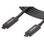 StarTech  Thunderbolt 3 Cable - 6 ft / 2m - 4K 60Hz - 40Gbps - USB C to USB C Cable - Thunderbolt 3 USB Type C Charger (TBLT3MM2MA) - Thunderbolt cable - 2 m