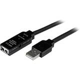  10m USB 2.0 Active Extension Cable M/F - 10 meter USB 2.0 Repeater / Extender Cable USB A (M) to USB A (F) 10 m Black - 3 ft (USB2AAEXT10M) - USB extension cable - 10 m