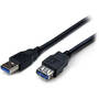 StarTech  2m Black SuperSpeed USB 3.0 Extension Cable A to A - Male to Female USB 3.0 Extender Cable - USB 3.0 Extension Cord - 2 meter (USB3SEXT2MBK) - USB extension cable - USB Type A to USB Type A - 2 m