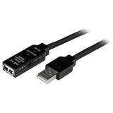  5m USB 2.0 Active Extension Cable M/F - 5 meter USB A Male to USB A Female USB 2.0 Repeater / Extender Cable - Black - 15ft (USB2AAEXT5M) - USB extension cable - USB to USB - 5 m