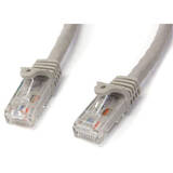 3m CAT6 Ethernet Cable - Grey Snagless Gigabit CAT 6 Wire - 100W PoE RJ45 UTP 650MHz Category 6 Network Patch Cord UL/TIA (N6PATC3MGR) - patch cable - 3 m - gray