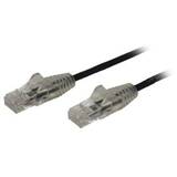2 m CAT6 Cable - Slim CAT6 Patch Cord - Black - Snagless RJ45 Connectors - Gigabit Ethernet Cable - 28 AWG (N6PAT200CMBKS) - patch cable - 2 m - black