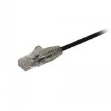 N6PAT300CMBKS, 3m CAT6 Cable - Black Slim CAT6 Patch Cord - Snagless - LSZH - patch cable - 3 m - black