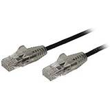 0.5 m CAT6 Cable - Slim CAT6 Patch Cord - Black - Snagless RJ45 Connectors - Gigabit Ethernet Cable - 28 AWG (N6PAT50CMBKS) - patch cable - 50 cm - black