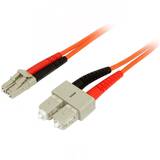 1m Fiber Optic Cable - Multimode Duplex 50/125 - LSZH - LC/SC - OM2 - LC to SC Fiber Patch Cable (50FIBLCSC1) - network cable - 1 m
