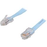 ROLLOVERMM6, Cisco Console Rollover Cable - RJ45 Ethernet - Network cable - RJ-45 (M) to RJ-45 (M) - 6 ft - molded, flat - blue - ROLLOVERMM6 - network cable - 1.8 m - blue