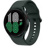 Galaxy Watch 4, LTE, 44 mm, verde inchis, curea silicon verde inchis, Wi-Fi, Bluetooth, GPS, NFC, rezistent la apa