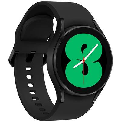 Smartwatch Samsung Galaxy Watch 4, 40 mm, negru, curea silicon negru, LTE, Wi-Fi, Bluetooth, GPS, NFC, rezistent la apa