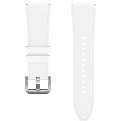 Samsung Galaxy Watch 4 / 4 Classic - Bratara Ridge Sport Band (20mm, S/M), fluoroelastomer, Alb