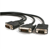 StarTech 6 ft DVI-I Male to DVI-D Male and HD15 VGA Male Video Splitter Cable - DVI to VGA connector - 6ft DVI to VGA Cable (DVIVGAYMM6) - DVI splitter - 1.8 m
