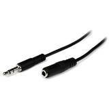 StarTech 2m Slim 3.5mm Stereo Extension Audio Cable - Male / Female - Headphone Audio Extension Cable Cord - 2x Mini Jack 3.5mm - 2 m (MU2MMFS) - audio extension cable - 2 m