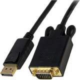 StarTech 10 ft DisplayPort to VGA Adapter Cable - DP to VGA Video Converter - Active DisplayPort to VGA Cable for PC 1920x1200 - Black (DP2VGAMM10B) - DisplayPort cable - 3.05 m